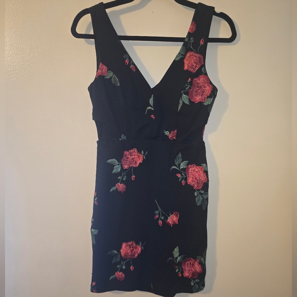 Floral Black Dress